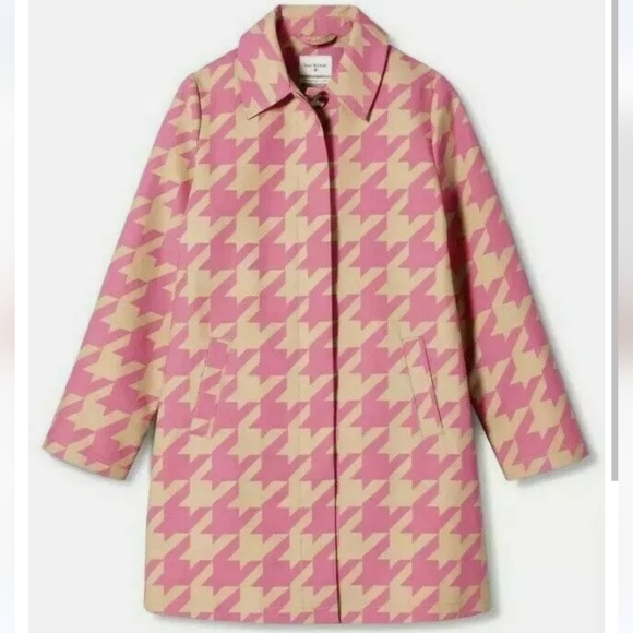 NWOT Isaac Mizrahi Pink Houndstooth Jacket Target 20th Anniversary Womens Sz S - Picture 2 of 8